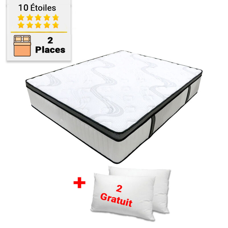 Matelas orthopédique 10 étoiles 2 places