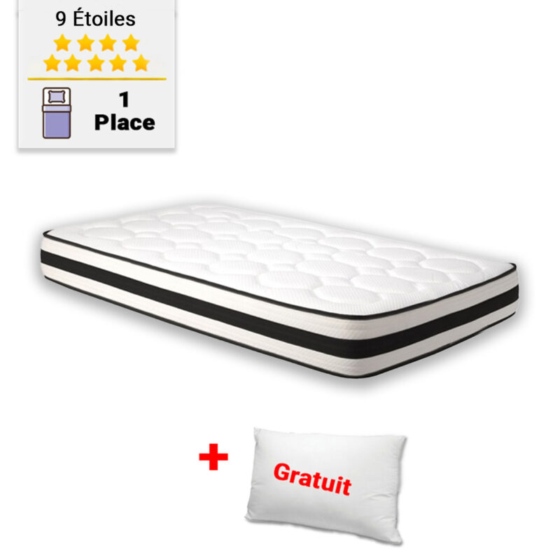 Matelas orthopédique 9 étoiles 1 place