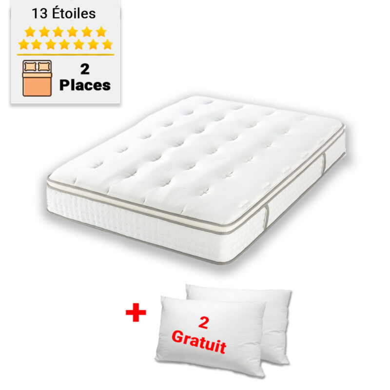 Matelas orthopédique 13 étoiles 2 places